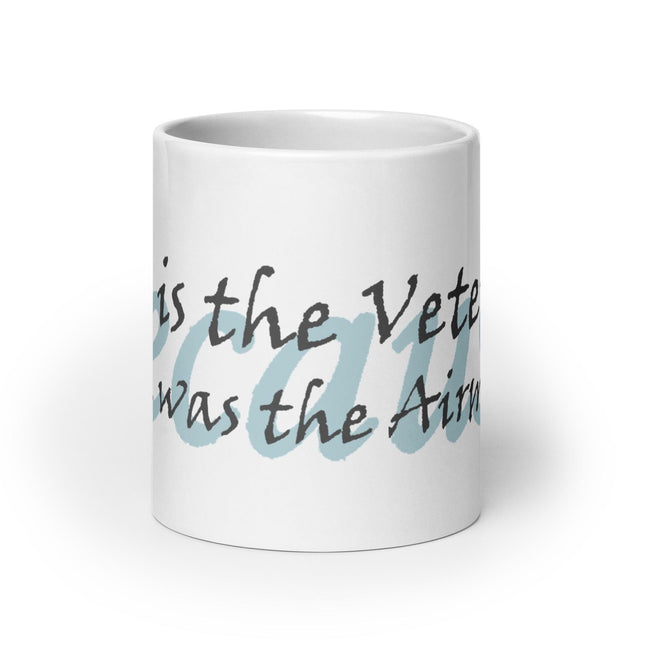 Woman Air Force Veteran Mug - White Glossy Coffee Cup, Military Gift for Her, Proud Service Keepsake, Veteran Appreciation Drinkware