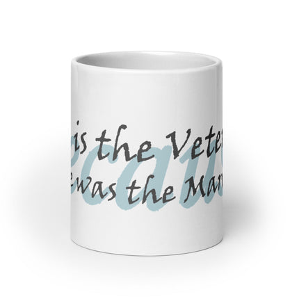 Woman Marine Veteran Mug - White Glossy Coffee Cup for Military Support & Gift