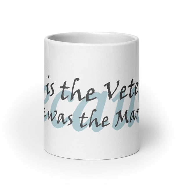 Woman Marine Veteran Mug - White Glossy Coffee Cup for Military Support & Gift