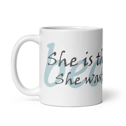 Woman Marine Veteran Mug - White Glossy Coffee Cup for Military Support & Gift