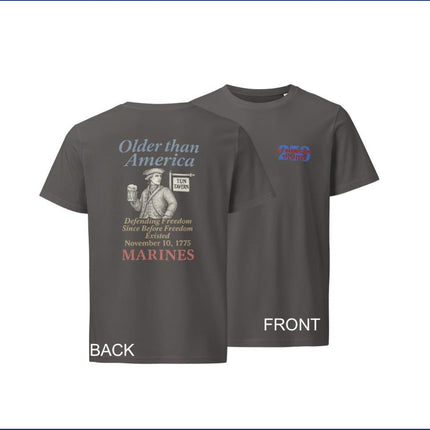 US Marine Corps 250th Birthday T-Shirt Patriotic Military Apparel Veteran Gift Tee