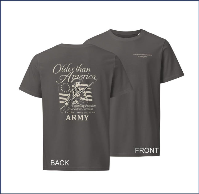 U.S. Army 250th Birthday T-Shirt Unisex Organic Mid-Light Cotton Military Commemorative Shirt