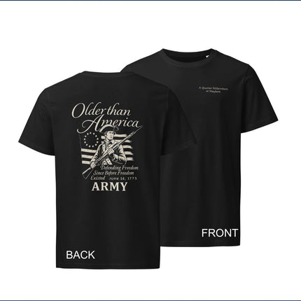 U.S. Army 250th Birthday T-Shirt Unisex Organic Mid-Light Cotton Military Commemorative Shirt