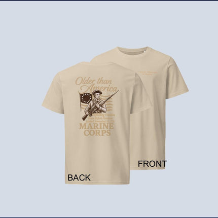 US Marine Corps 250th Birthday T-Shirt Unisex Organic Mid-Light Cotton Military Commemorative Shirt