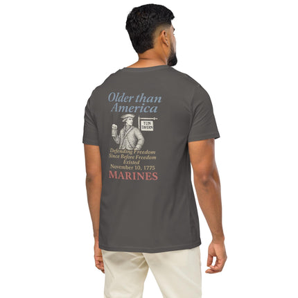 US Marine Corps 250th Birthday T-Shirt Patriotic Military Apparel Veteran Gift Tee