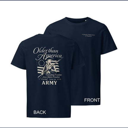 U.S. Army 250th Birthday T-Shirt Unisex Organic Mid-Light Cotton Military Commemorative Shirt